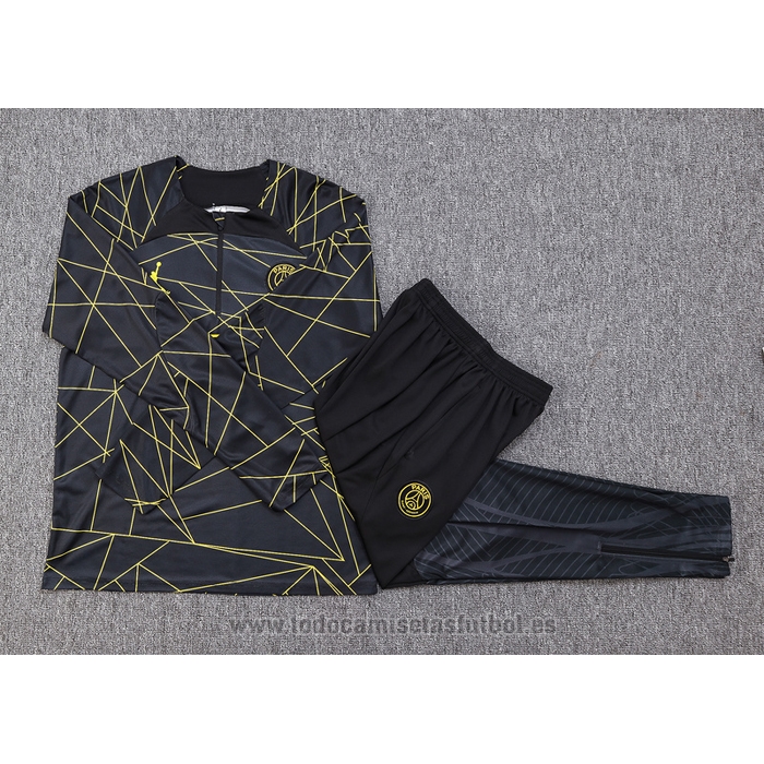 Chandal de Sudadera del Paris Saint-Germain Jordan Nino 2023-2024 Negro
